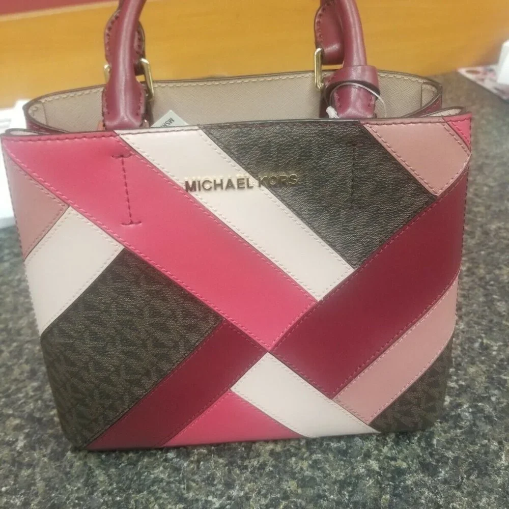 Michael Kors Ellis Business Cherry Red Crossbody Purse NWT